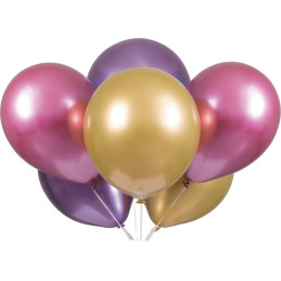 6 Ballons 28 cm PLATINIUM...