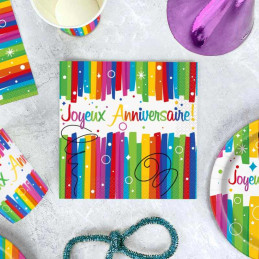 16 Serviettes 33x33cm...