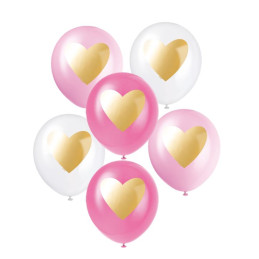 6 Ballons latex 30cm avec...