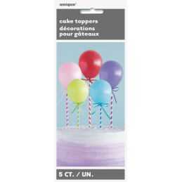 Cake topper 5 mini ballons...