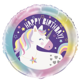 Ballon foil 45 cm LICORNE