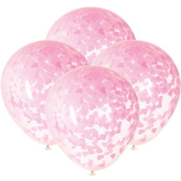 5 Ballons 40cm confettis...