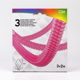 3 Guirlandes boa 2m - Rose 