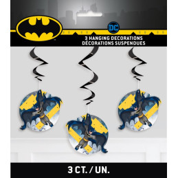 3 Suspensions Swirl BATMAN 