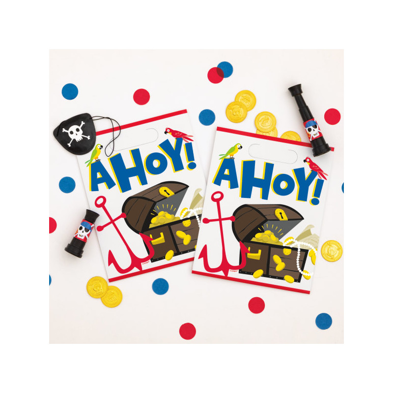 Grossiste 8 Sachets à cadeaux ou bonbons PIRATE Réservé aux