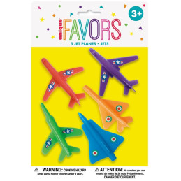 5 Avions en plastique 