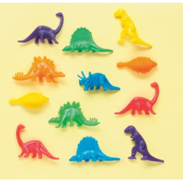 12 Dinosaures en plastique* 