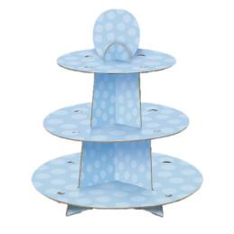 Stand à gateaux bleu 