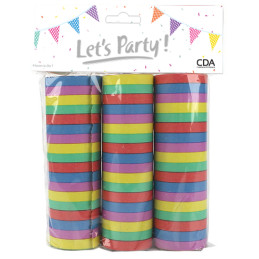 3 rouleaux de 18 serpentins...