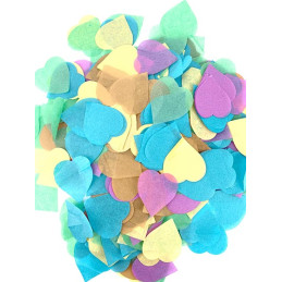 80g de confettis coeurs -...