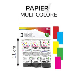 3 canons confettis 11 cm...