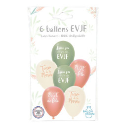 6 ballons imprimés EVJF...