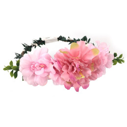 Couronne de Fleurs roses 