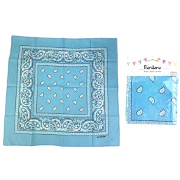 BANDANA bleu ciel 100 %...