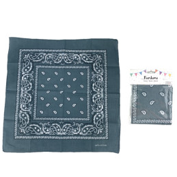 BANDANA gris 100 % COTON 54...