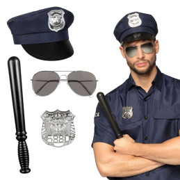 Police casquette lunettes...