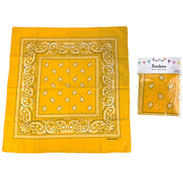 BANDANA jaune 100 % COTON...
