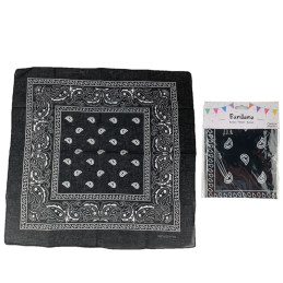 BANDANA noir 100 % COTON 54...