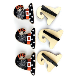 6 pinces déco Chapeau de...