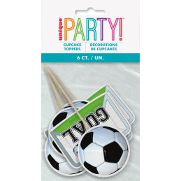 6 Cake toppers 3D foot 