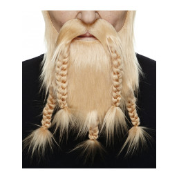 Barbe + moustache Viking longue - Blonde (061)