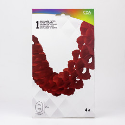 Guirlande zinnia 4m - Rouge 