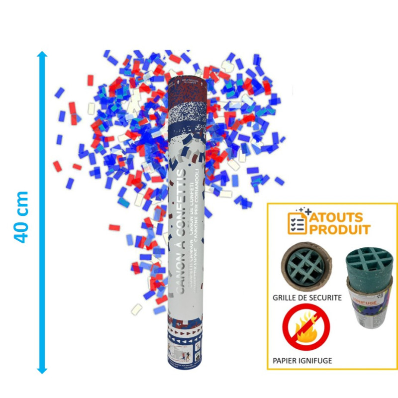 Canon à confettis verts - 45cm 
