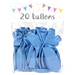 20 Ballons latex CIEL 25 cm 