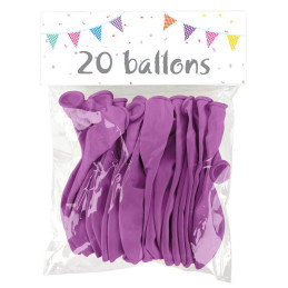 20 ballons latex  VIOLET 25...