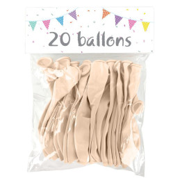 20 ballons latex  IVOIRE 25...