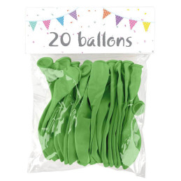 20 ballons latex  VERT...