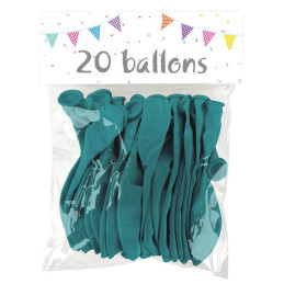 20 Ballons latex  TURQUOISE...