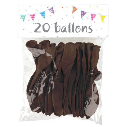 20 ballons latex  CHOCOLAT...