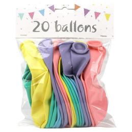 20 Ballons latex  Pastel 25...