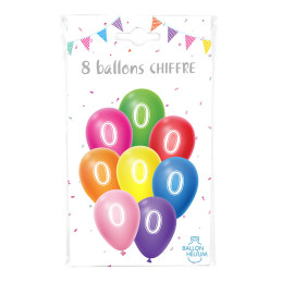 8 ballons latex 30 cm...