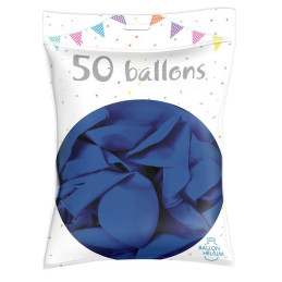 50 Ballons latex Bleu Roy...