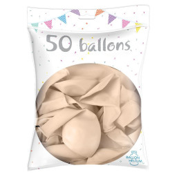 50 Ballons latex Ivoire 30 cm 