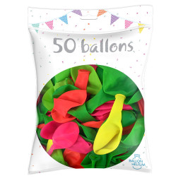 50 Ballons fluo 26 cm -...