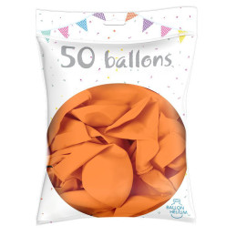 50 Ballons latex Orange 30 cm 