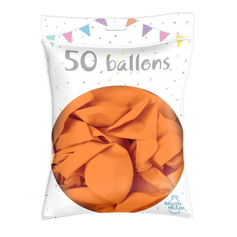 Lot De 50 Ballons En Latex Orange 12 Pouces, Dont 20 Ballons Confettis, Qualité Supérieure, Solides, Adaptés à L'air, L'eau Ou L'hélium, Pour Anniversaire, Festival, Mariage