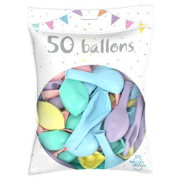 50 Ballons Pastel 26 cm...