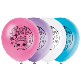 8 Ballons latex LOL 30 cm 