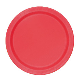 8 Assiettes 23cm Rouge 