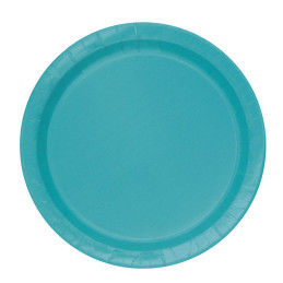 8 Assiettes 23cm Turquoise 