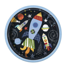 8 Assiettes 23 cm Outer space 