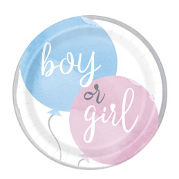 8 Assiettes 23 cm Boy or Girl 