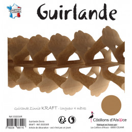 Guirlande zinnia 4m - Kraft 