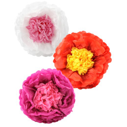 3 Fleurs 20 cm assorties 
