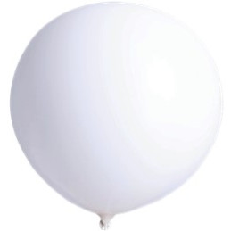 Ballon géant uni  90cm blanc 