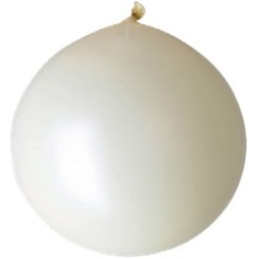 Ballon géant uni  90cm ivoire 